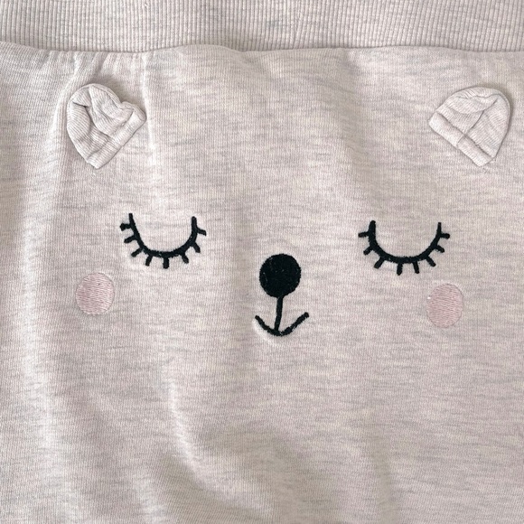 051 H&M 12-18 Month Girl Beige Sweatpants - Picture 2 of 5